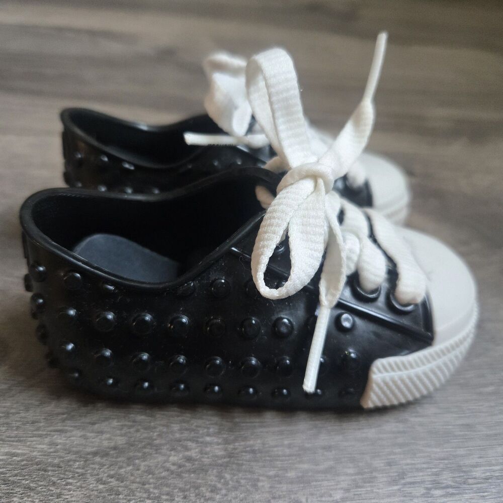 Mini Melissa Polibolha Black White Bubble Studded Jelly Sneakers Shoes Toddler 5